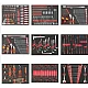 Carucior profesional cu scule pentru atelier 352 piese si 7 sertare 2 piese Carucior profesional cu scule pentru atelier 352 piese si 7 sertare 2 piese