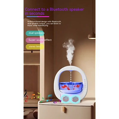 Umidificator Y11 cu antigravitatie 3 in 1 pentru birou cu difuzor Bluetooth Umidificator Y11 cu antigravitatie 3 in 1 pentru birou cu difuzor Bluetooth
