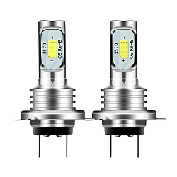 Set 2 becuri auto LED H7 3570 7000LM 2SMD temperatura culoare 6000K putere 80W