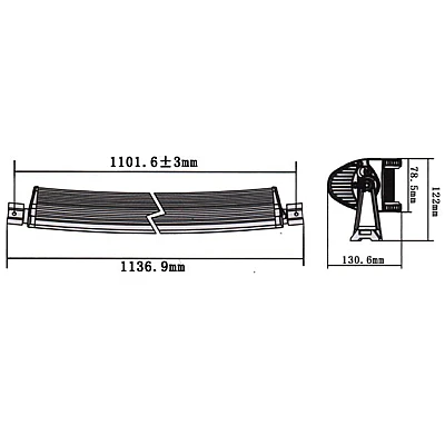 LED Bar 4D 240W Curbat 12V / 24V Luminozitate 20400 Lumeni dimensiune 106 cm Combo Beam LED Bar 4D 240W Curbat 12V / 24V Luminozitate 20400 Lumeni dimensiune 106 cm Combo Beam