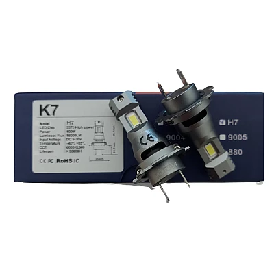 Set 2 becuri auto LED K7 H7 putere 100w/set 16000LM cu ventilator si canbus Set 2 becuri auto LED K7 H7 putere 100w/set 16000LM cu ventilator si canbus