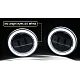 Set 2 proiectoare ceata cu DRL Angel Eyes 89 milimetri 3.5” cu 3 functii alb cu semnal galben Set 2 proiectoare ceata cu DRL Angel Eyes 89 milimetri 3.5” cu 3 functii alb cu semnal galben