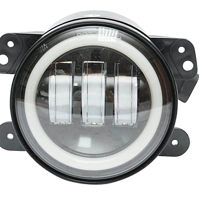 Set 2 proiectoare ceata cu DRL Angel Eyes 89 milimetri 3.5” cu 3 functii alb cu semnal galben Set 2 proiectoare ceata cu DRL Angel Eyes 89 milimetri 3.5” cu 3 functii alb cu semnal galben