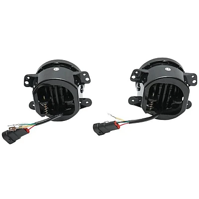 Set 2 proiectoare ceata cu DRL Angel Eyes 89 milimetri 3.5” cu 3 functii alb cu semnal galben Set 2 proiectoare ceata cu DRL Angel Eyes 89 milimetri 3.5” cu 3 functii alb cu semnal galben
