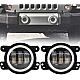 Set 2 proiectoare ceata cu DRL Angel Eyes 89 milimetri 3.5” cu 3 functii alb cu semnal galben Set 2 proiectoare ceata cu DRL Angel Eyes 89 milimetri 3.5” cu 3 functii alb cu semnal galben