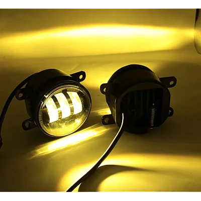 Set 2 proiectoare ceata LED Dacia Renault Nissan lumina alb + galben Set 2 proiectoare ceata LED Dacia Renault Nissan lumina alb + galben