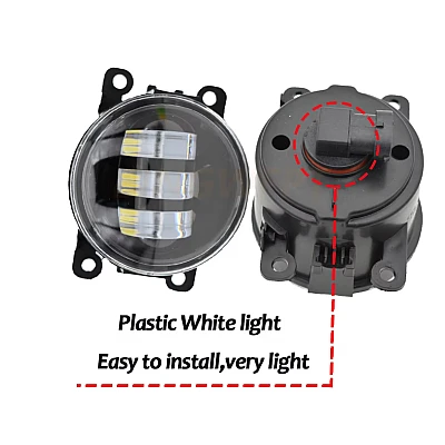 Set 2 proiectoare ceata LED Dacia Renault Nissan lumina alb + galben Set 2 proiectoare ceata LED Dacia Renault Nissan lumina alb + galben