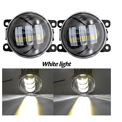 Set 2 proiectoare ceata LED Dacia Renault Nissan lumina alb + galben Set 2 proiectoare ceata LED Dacia Renault Nissan lumina alb + galben