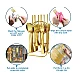 Set de tacamuri din otel inoxidabil cu suport agatat aurii 24 piese Set de tacamuri din otel inoxidabil cu suport agatat aurii 24 piese