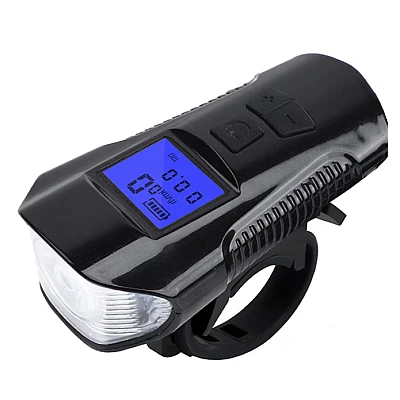 Lanterna de Bicicleta FY317 cu Claxon si Kilometraj DIGITAL Lanterna de Bicicleta FY317 cu Claxon si Kilometraj DIGITAL