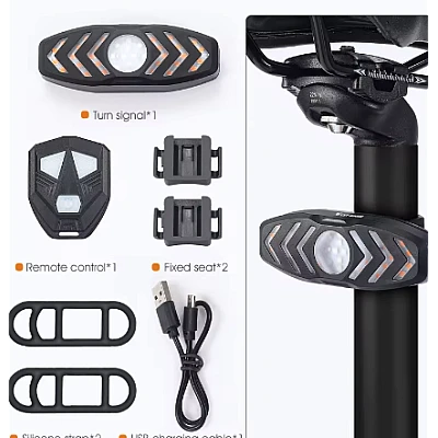 Semnalizare Bicicleta LY 5508 cu Telecomanda Wireless Semnalizare Bicicleta LY 5508 cu Telecomanda Wireless
