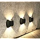 Set 4 lampi solare exterioare pentru perete iluminare sus/jos 8 LED Set 4 lampi solare exterioare pentru perete iluminare sus/jos 8 LED