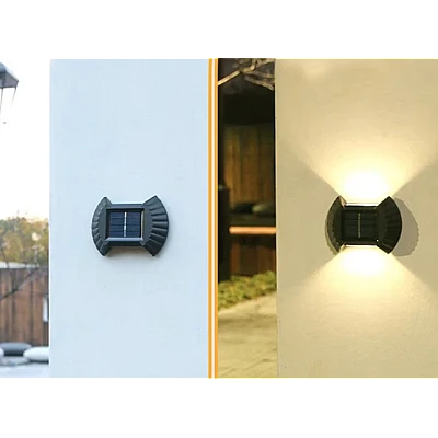 Set 4 lampi solare exterioare pentru perete iluminare sus/jos 8 LED Set 4 lampi solare exterioare pentru perete iluminare sus/jos 8 LED
