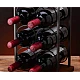 Suport din lemn organizator pentru 6 sticle de vin si 2 pahare