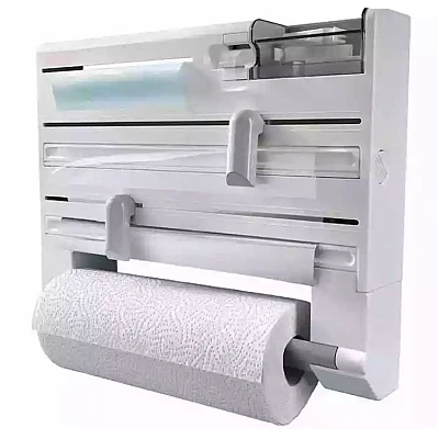 Dispenser triplu de bucatarie cu montare pe perete Dispenser triplu de bucatarie cu montare pe perete