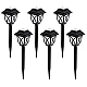 Set 6 lampi solare pentru gradina tip felinar negre Set 6 lampi solare pentru gradina tip felinar negre