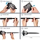 Set 6 lampi solare pentru gradina tip felinar negre Set 6 lampi solare pentru gradina tip felinar negre