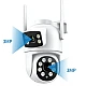 Camera de supraveghere cu lentila duala de 4MP x 2 WIFI 2.4GHZ Audio bidirectionala Camera de supraveghere cu lentila duala de 4MP x 2 WIFI 2.4GHZ Audio bidirectionala