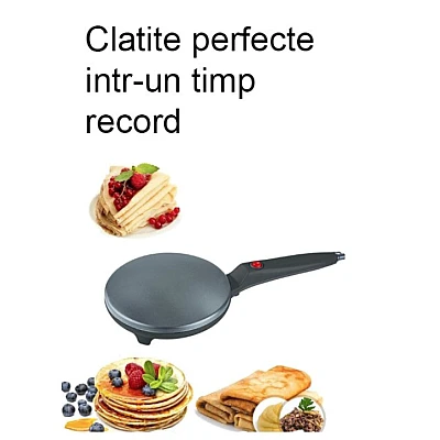 Tigaia electrica pentru clatite 20 cm NEAGRA Tigaia electrica pentru clatite 20 cm NEAGRA