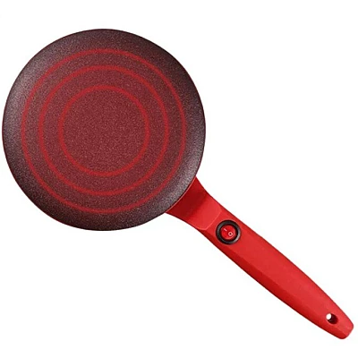 Tigaia electrica pentru clatite 20 cm ROSIE Tigaia electrica pentru clatite 20 cm ROSIE