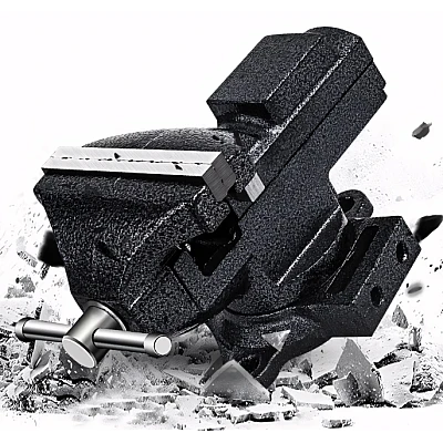 Menghina de Banc Rotativa cu Nicovala 125mm Fonta Negru Menghina de Banc Rotativa cu Nicovala 125mm Fonta Negru