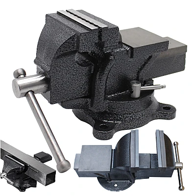 Menghina de Banc Rotativa cu Nicovala 125mm Fonta Negru Menghina de Banc Rotativa cu Nicovala 125mm Fonta Negru