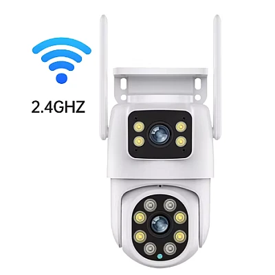 Camera de supraveghere cu lentila duala de 4MP x 2 WIFI Camera de supraveghere cu lentila duala de 4MP x 2 WIFI