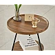 Masuta Cafea 2 Polite Rotunde Din Lemn Culoare Maro Masuta Cafea 2 Polite Rotunde Din Lemn Culoare Maro