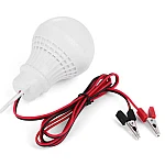  Bec LED 7W 12V Cablu si Clesti Baterie Auto Glob Mat Plastic