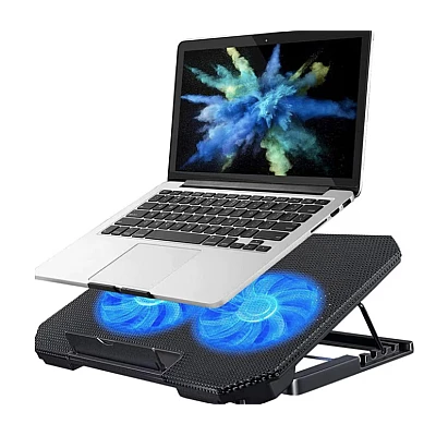 Cooler laptop Q SR03 silentios cu 2 ventilatoare USB negru Cooler laptop Q SR03 silentios cu 2 ventilatoare USB negru