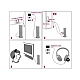 Casti wireless 5 in 1 fara fir Andowl QY 2001 Casti wireless 5 in 1 fara fir Andowl QY 2001