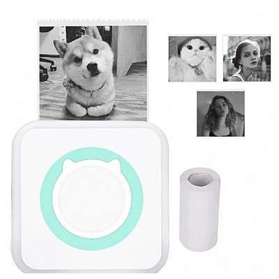 Mini imprimanta termica portabila pentru telefon 1 rola inclusa Mini imprimanta termica portabila pentru telefon 1 rola inclusa