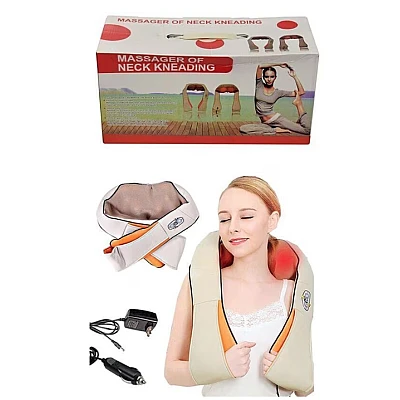 Aparat de Masaj Gat Umeri Spate Cervical Lombar Role 3D Infrarosu 24W Bej Aparat de Masaj Gat Umeri Spate Cervical Lombar Role 3D Infrarosu 24W Bej