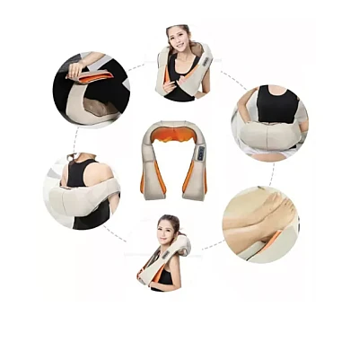 Aparat de Masaj Gat Umeri Spate Cervical Lombar Role 3D Infrarosu 24W Bej Aparat de Masaj Gat Umeri Spate Cervical Lombar Role 3D Infrarosu 24W Bej
