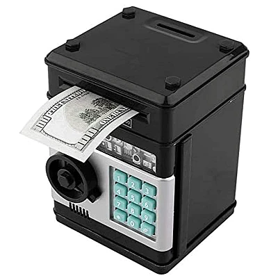 Pusculita ATM interactiva tip Seif deschidere cu pin sunete si lumina Pusculita ATM interactiva tip Seif deschidere cu pin sunete si lumina