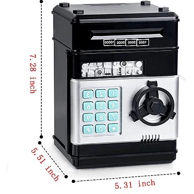 Pusculita ATM interactiva tip Seif deschidere cu pin sunete si lumina Pusculita ATM interactiva tip Seif deschidere cu pin sunete si lumina