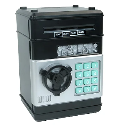 Pusculita ATM interactiva tip Seif deschidere cu pin sunete si lumina Pusculita ATM interactiva tip Seif deschidere cu pin sunete si lumina