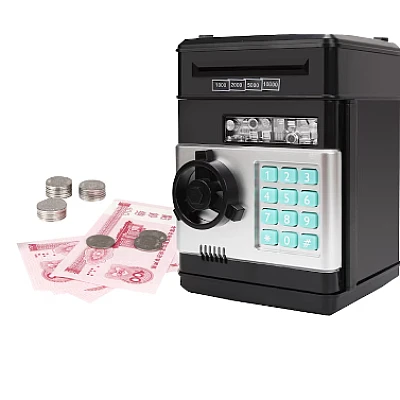 Pusculita ATM interactiva tip Seif deschidere cu pin sunete si lumina Pusculita ATM interactiva tip Seif deschidere cu pin sunete si lumina