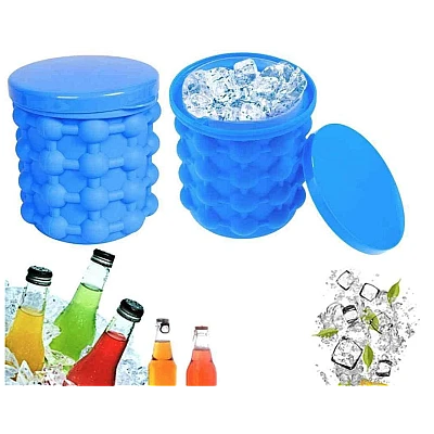 Frapiera gheata 2 IN 1 din silicon si forma pentru cuburi de gheata Frapiera gheata 2 IN 1 din silicon si forma pentru cuburi de gheata