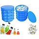 Frapiera gheata 2 IN 1 din silicon si forma pentru cuburi de gheata Frapiera gheata 2 IN 1 din silicon si forma pentru cuburi de gheata