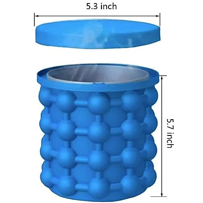 Frapiera gheata 2 IN 1 din silicon si forma pentru cuburi de gheata Frapiera gheata 2 IN 1 din silicon si forma pentru cuburi de gheata