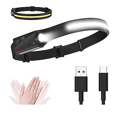 Lanterna de cap tip banda cu acumulator intern frontala si senzor de miscare JF 001 Lanterna de cap tip banda cu acumulator intern frontala si senzor de miscare JF 001