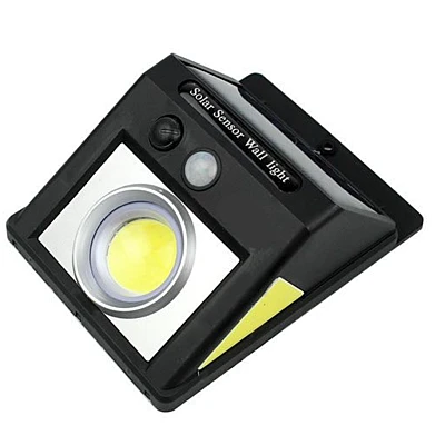 Lampa solara de perete cu leduri laterale lupa si senzor de miscare si lumina CL 2566A Lampa solara de perete cu leduri laterale lupa si senzor de miscare si lumina CL 2566A