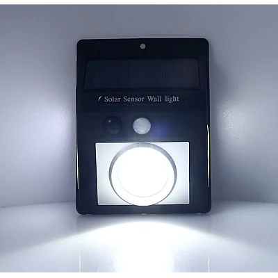 Lampa solara de perete cu leduri laterale lupa si senzor de miscare si lumina CL 2566A Lampa solara de perete cu leduri laterale lupa si senzor de miscare si lumina CL 2566A