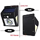 Lampa solara de perete cu leduri laterale lupa si senzor de miscare si lumina CL 2566A Lampa solara de perete cu leduri laterale lupa si senzor de miscare si lumina CL 2566A