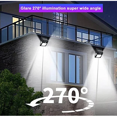 Lampa solara de perete cu leduri laterale lupa si senzor de miscare si lumina CL 2566A Lampa solara de perete cu leduri laterale lupa si senzor de miscare si lumina CL 2566A