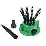 Stropitoare pentru gazon cu 12 duze flexibile Verde/Negru