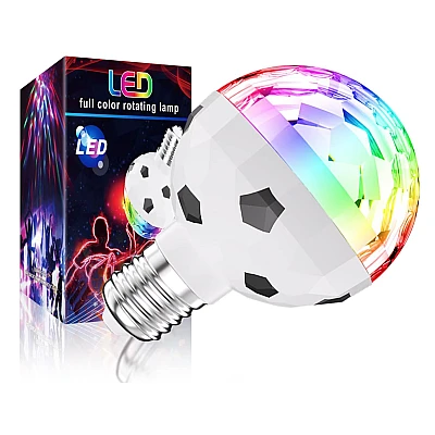 Bec LED E27 rotativ cu lumina ambientala de club Bec LED E27 rotativ cu lumina ambientala de club