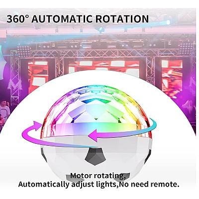 Bec LED E27 rotativ cu lumina ambientala de club Bec LED E27 rotativ cu lumina ambientala de club