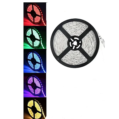 Kit Banda LED RGB cu Telecomanda 300 LED uri Lungime 5m 220V BS Kit Banda LED RGB cu Telecomanda 300 LED uri Lungime 5m 220V BS